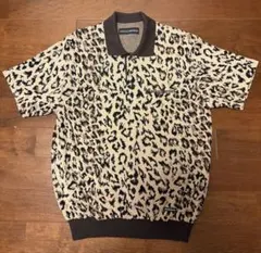 WACKO MARIA レオパード柄半袖ニットポロM