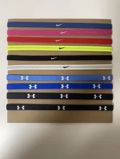 NIKE＆UNDER ARMOUR ヘアバンド10本セット 美品