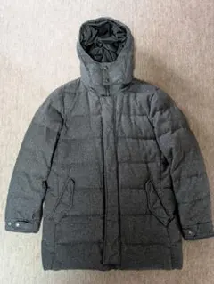 【冬物限定セール】ダークグレー フード付き ダウンジャケット