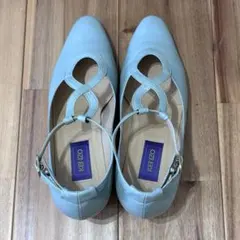 KENZO ウェッジソールパンプス ライトブルー