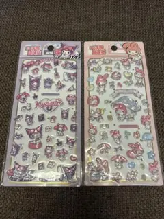 【正規品】サンリオ　うるちゅる　ぷっくりシール 2枚セット　海外ライセンス品