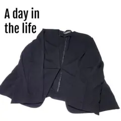 A day in the life ノーカラージャケット 38　ブラック　薄手