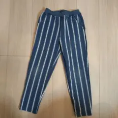 ネイビーとホワイトストライプの長ズボン130センチ