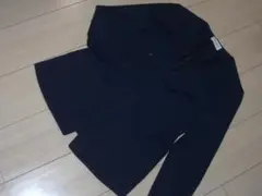 ★PLST★プラステ★ノーカラーストレッチジャケット★ネイビー紺★L