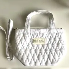 キルティング ハンドバッグ ホワイト バッグ