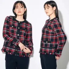 グレースコンチネンタル　チェックツイードジャケットのサムネイル