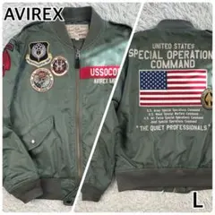 AVIREX L-2 USSOCOM フライトジャケット MA-1 星条旗　L