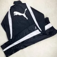 大きい プーマ ジャージ セットアップ 上下 ビッグロゴ XO 日本製 ブラック