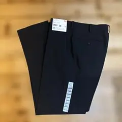 UNIQLO 感動パンツ　ウールライク79x76 ブラック