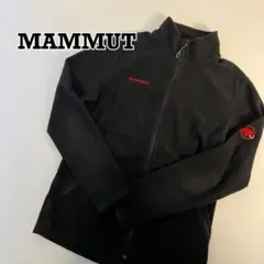 MAMMUT フリースジャケット　テクノパイル仕様　刺繍ロゴ　ブラック　 M