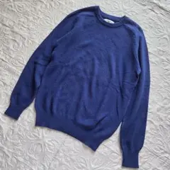 MORGAN HOMME ネイビー クルーネック ニット　M