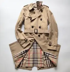 バーバリーロンドン サンドリンガム ロング メガチェック トレンチコート 46