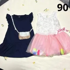 トップス　ワンピース　90 夏　まとめ　半袖　ノースリーブ　ドレス