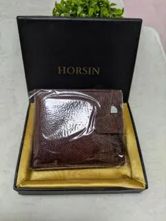 HORSIN 本革 二つ折り財布 カードケース付 新品 箱付のサムネイル
