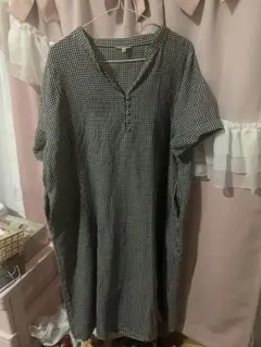 スタジオクリップチェック柄 シャツワンピース Fサイズ