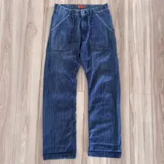 CALEE ヒッコリーストライプ ワークパンツ M デニム ペインターパンツのサムネイル