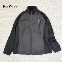 K-SWISS 抓絨夾克 拉鍊式 標誌印花 內刷毛 網球服