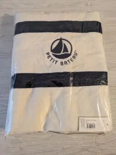 PETIT BATEAU ボーダー柄 ビーチタオル (プチバトー袋付)のサムネイル