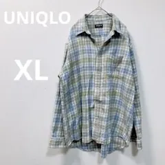 OLD UNIQLO ネルシャツ メンズ XL チェック オールドユニクロ