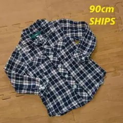 90cm☆SHIPS☆チェックシャツ☆
