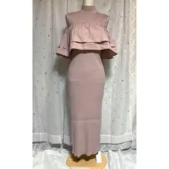 【新品未使用】JULIA BOUTIQUE フリルレイヤードタイトニットワンピのサムネイル