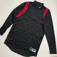 NIKE BASEBALL アンダーシャツ 長袖 ブラック レッド XLのサムネイル