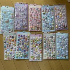 新品未使用ぷくぷくシール10枚セット⭐ボンボンドロップシール風3D