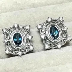 MAR23-AA●ブルートパーズ　パーツ　ブレスレットパーツ2個