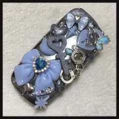 【プルームエックス　フロントパネル】 デコケース シルバー ブルー