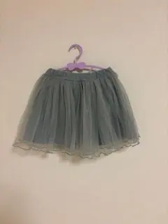 pairmanon グレー チュールスカート フリル付き