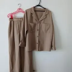 GU　セットアップ パンツセットアップ 　ブラウン