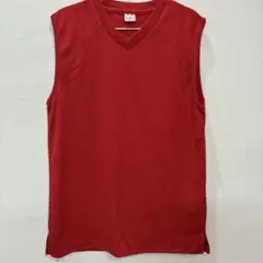 wundou Vネック ノースリーブシャツ レッド Mのサムネイル