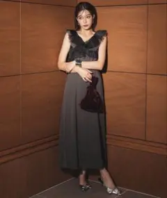 pleats tulle dressパーティーオケージョンドレス ANDRESD