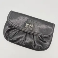 COACH クラッチバッグ ブラック 黒 型押し レザー