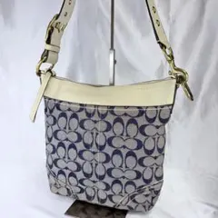 COACH 10403 コーチ シグネチャー ショルダーバッグ ネイビー