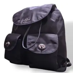 コーチ リュック ターンロック ネイビー 37410 美品 2026年最新】COACH コーチ リュック ネイビー ターンロックの人気