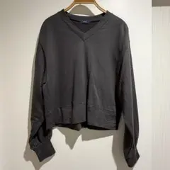最終美品シップスVネックハイゲージ裏毛ワイドスリーブプルオーバートレーナーグレーのサムネイル