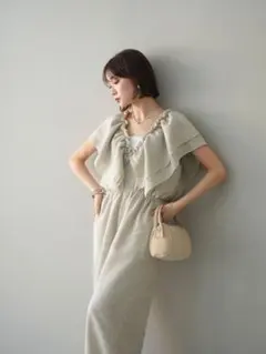3-Way Mixed Tweed Gathered All-in-One Lumiere All-in-One