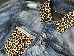 Diesel レオパード柄デニムジャケット S