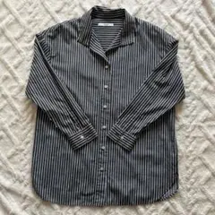 ジャーナルスタンダードレリューム スキッパーカラー長袖ストライプシャツ