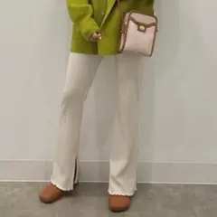 GU レディース パンツ スリット入り S