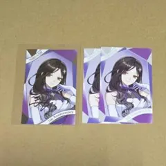 白雪巴チェキ風カード3枚セット(サイン1、ノーマル2)