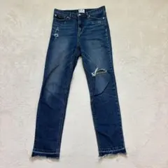 nn755 ベイフロー スキニーデニムパンツ 25 ダメージ加工 切りっぱなしのサムネイル
