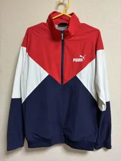 PUMA ナイロンジャケット トリコロール Sサイズ