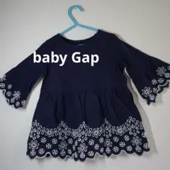 Baby Gap 春服　４歳 100cmネイビー刺繍フレアスリーブチュニック