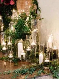 ガラスキャンドルホルダー セット（複数サイズ）