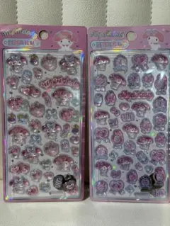 正規品　マイメロ3Dボンボンシール2枚セット