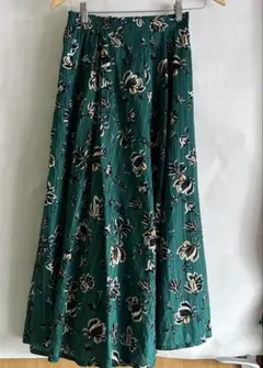 AZUL by Moussy⭐️フラワープリント グリーン フレアスカート