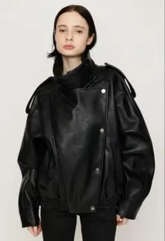 SLY　STAND COLLAR ZIP ブルゾン スライ black