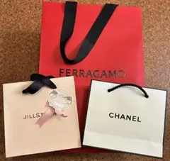 FERRAGAMO CHANEL JILL STUART ショップ袋セット